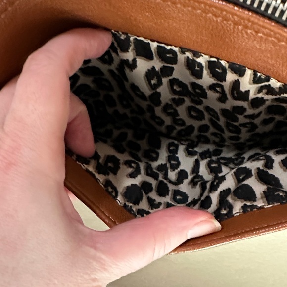 Nine West Cognac Pebbled Leather Crossbody - Picture 5 of 7